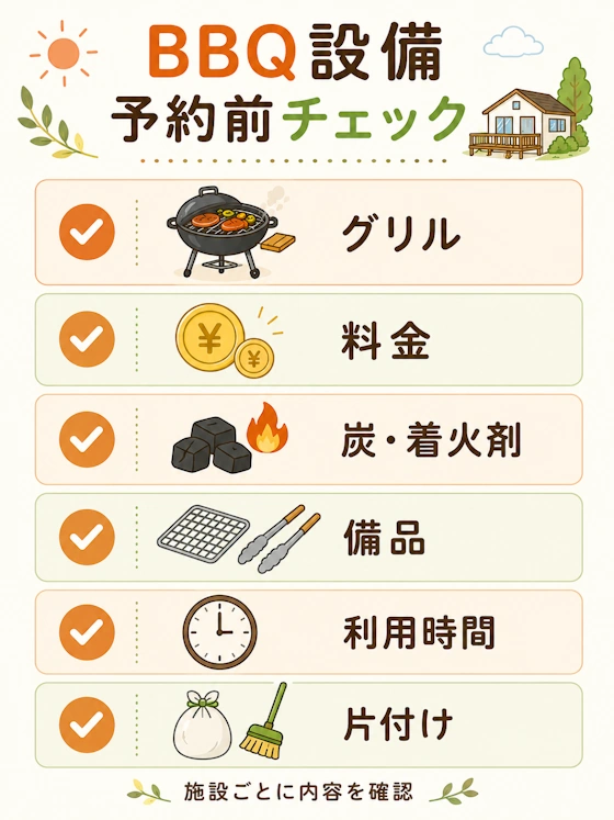 予約前の設備チェックリスト