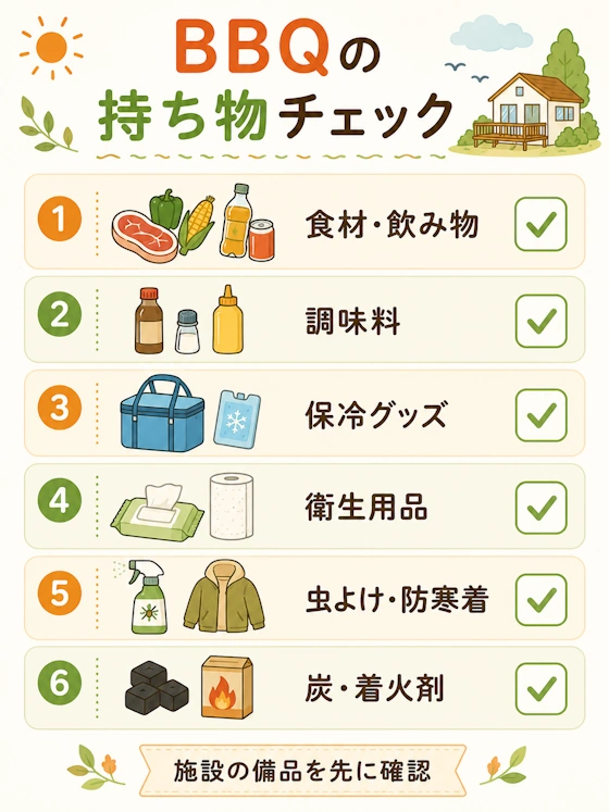 BBQ持ち物チェックリスト