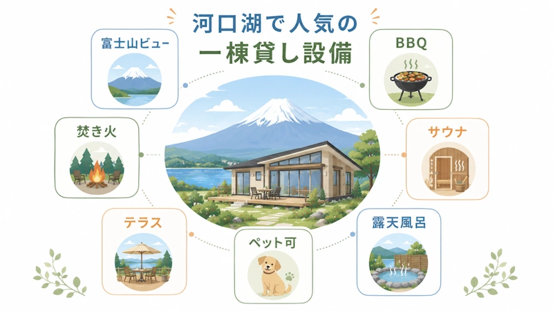 河口湖で人気の設備一覧