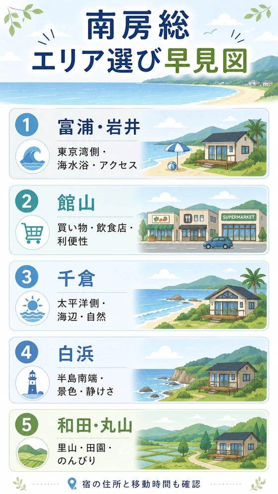 南房総のエリア選び早見図