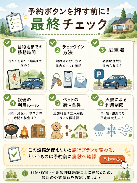 予約直前の最終チェックリスト