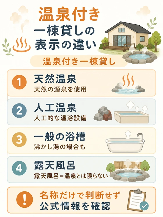 温泉関連の表記を整理