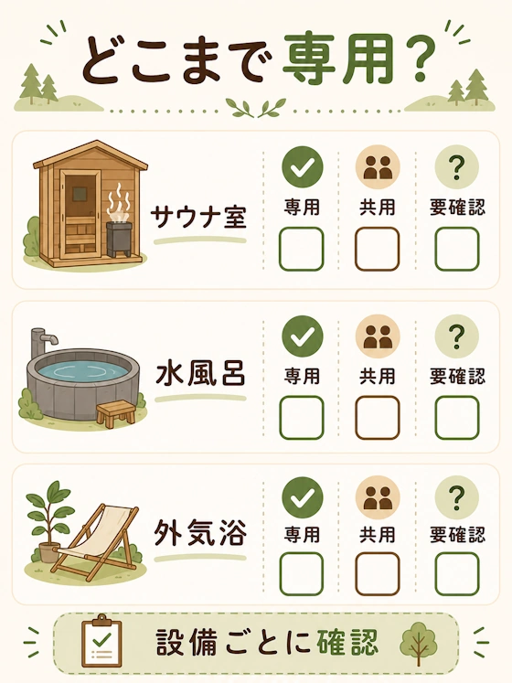 専用利用できる範囲の確認図